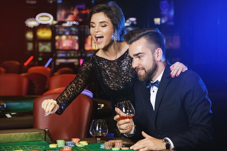 Live Ceme dealer at table dealing cards to multiple players in slot paris88 studio